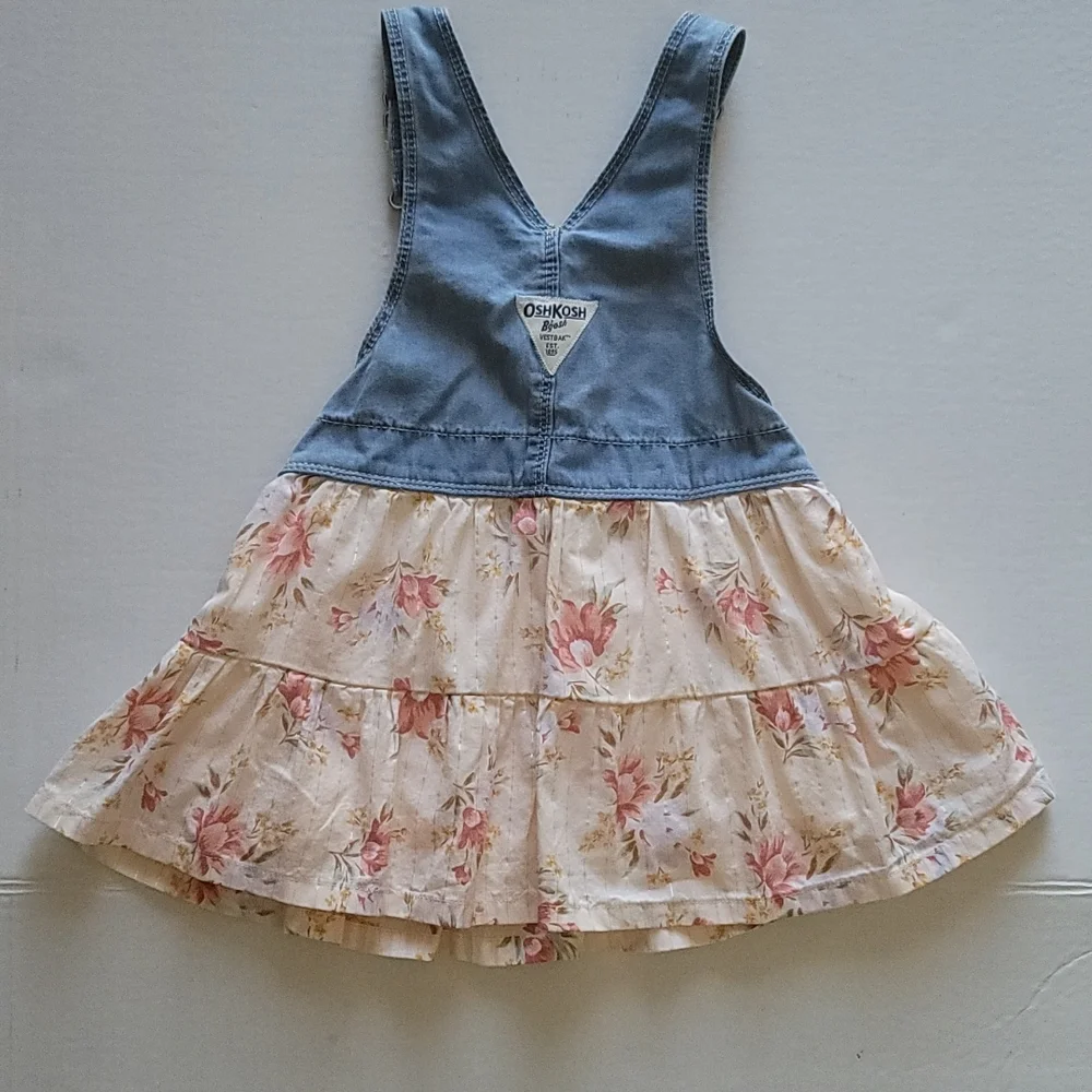 Girls Denim Jumper Western Prairie Dress Oshkosh Bgosh 2T